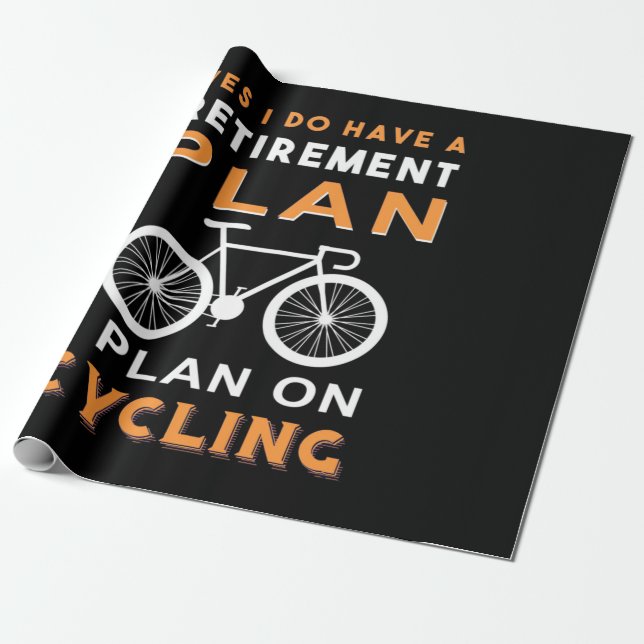 Plan I i pension för cykling Presentpapper (Utrullad)