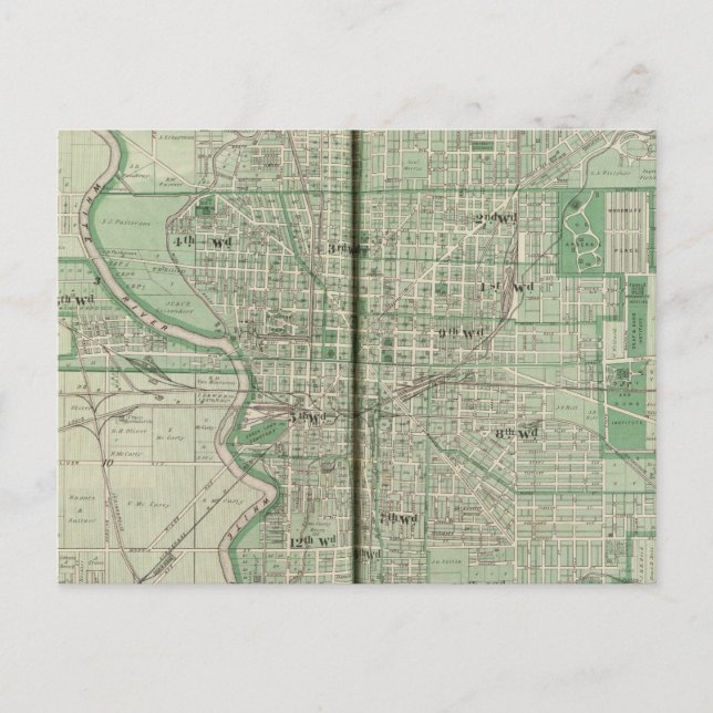 Plan Indianapolis Vykort (Framsida)