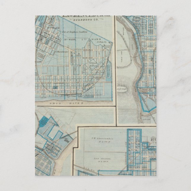 Plan Lawrenceburgh Vykort (Framsida)
