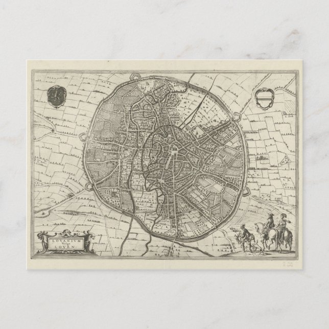 Plan Leuven | 1581 (Engrave) Vykort (Framsida)