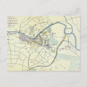 Plan Lucknow visar verksamhet Vykort