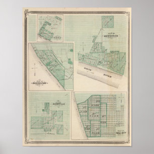 Plan Newburgh, Warrick Co med Boonville Poster
