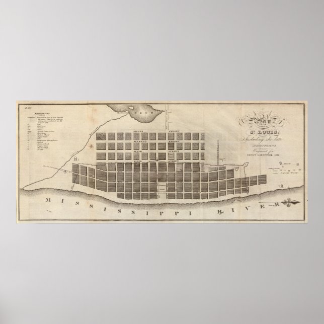 Plan of St. Louis, Missouri Poster (Framsidan)
