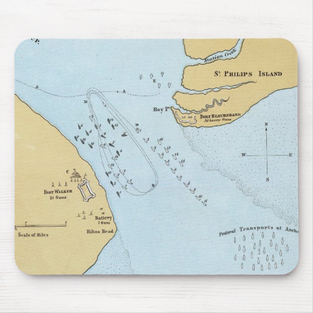 Plan över marinanfall och fångst av Royalet i hamn Musmatta (Framsidan)