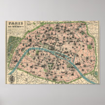 Plan Paris et ses monument