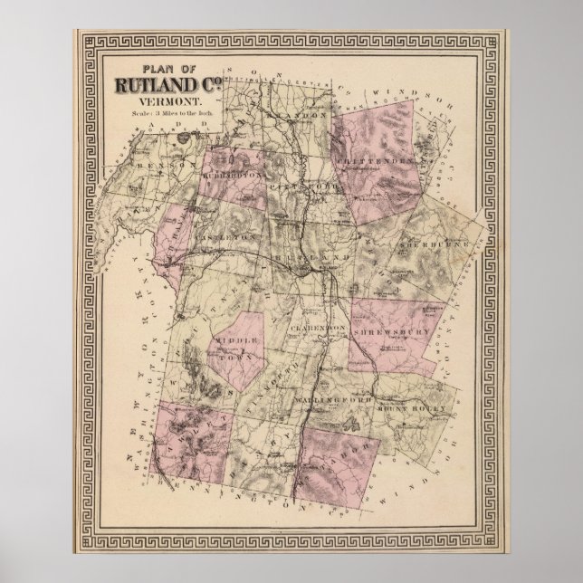 Plan Rutland Vermont Poster (Framsidan)