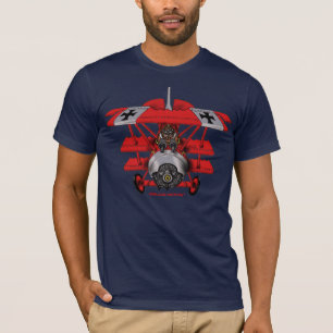 Plan t-skjorta för kall röd baron design tee