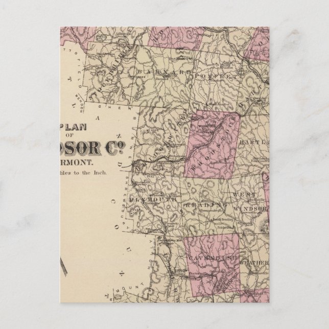 Plan Windsor Company i Vermont Vykort (Framsida)