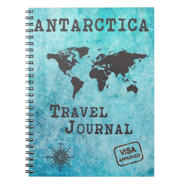 Plananner Antarctica Travel Journal Vacation Resa Anteckningsbok (Framsidan)