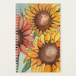 Plananner Painterly Solros Teckning