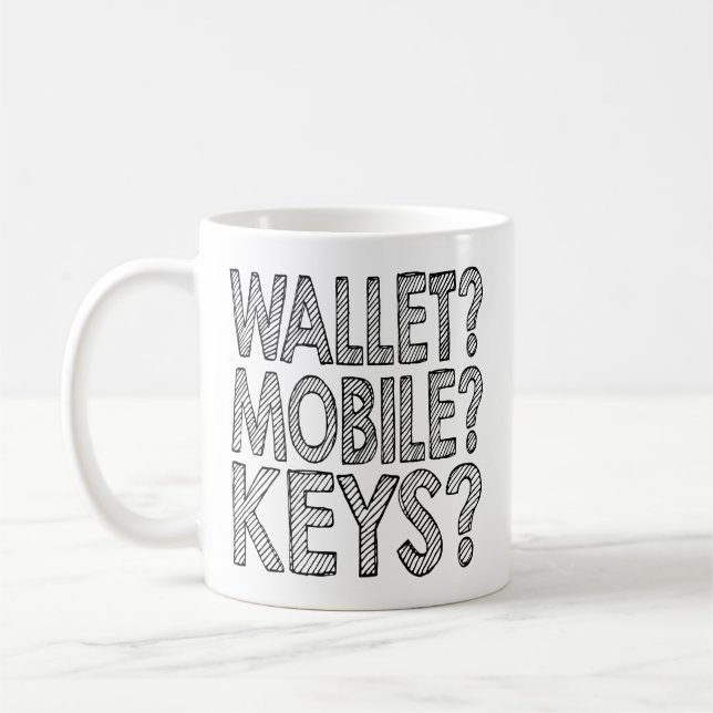 Plånbok? Mobil? Nycklar? Minns Kaffemugg (Vänster)