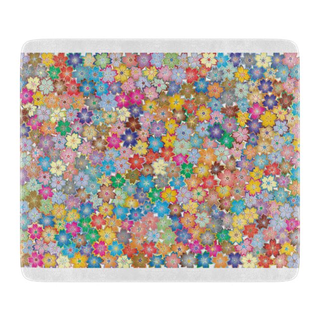 Planche à découper en verre - FLORAL (Framsidan)