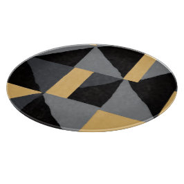 Planche à Découper en Verre Géométrie Moderne