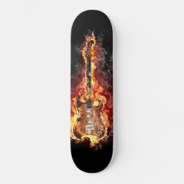 planche à roulette guitare en feu mini skateboard bräda 18,5 cm