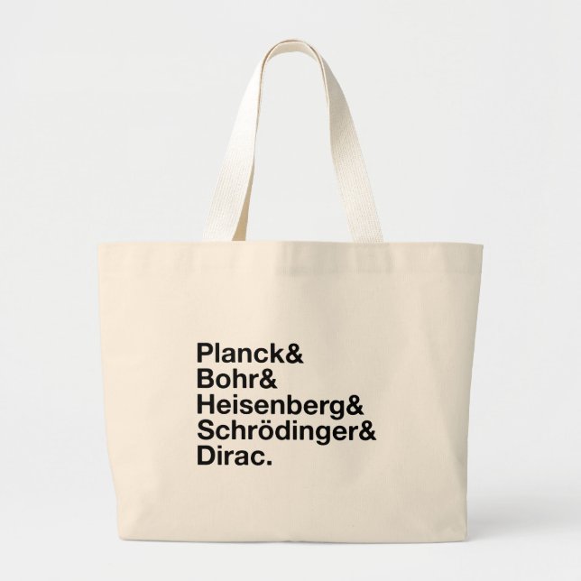 Planck & Bohr & Heisenberg & Schrödinger & Dirac Jumbo Tygkasse (Framsidan)
