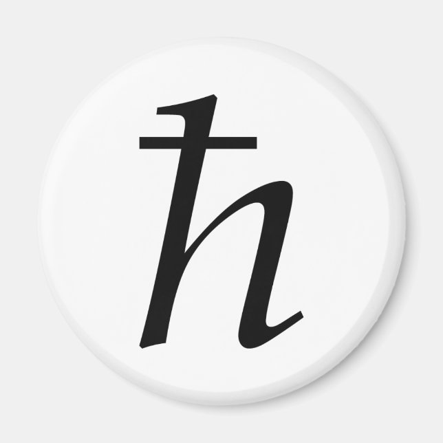 Plancks konstant (reducerad) magnet (Framsidan)