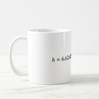Plancks konstanta värde kaffemugg