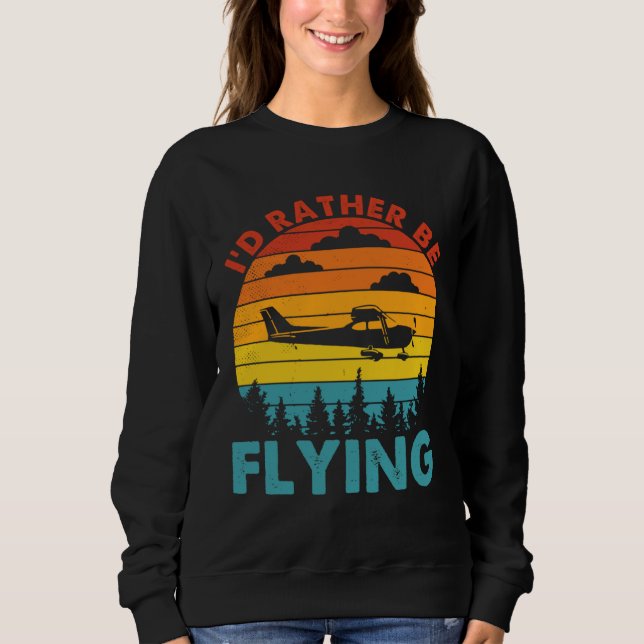 Plane Propeller Airplane Decorations Pilot Sunglas T Shirt (Framsida)