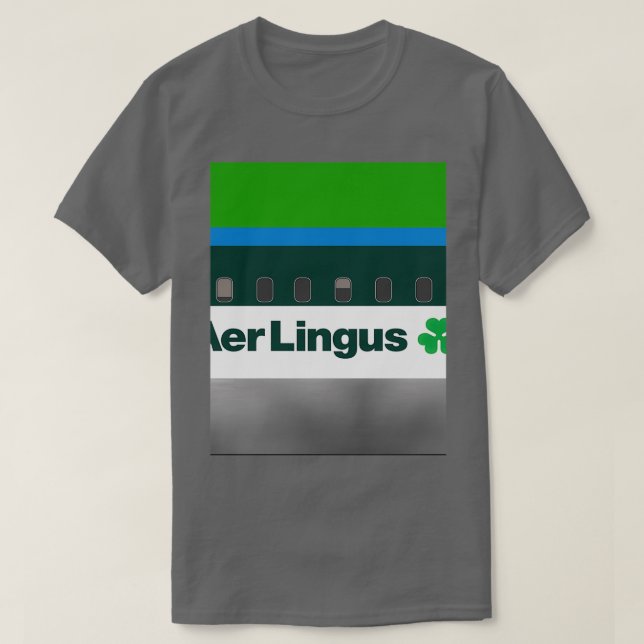 Plane s Aer Lingus 1980s  T Shirt (Design framsida)