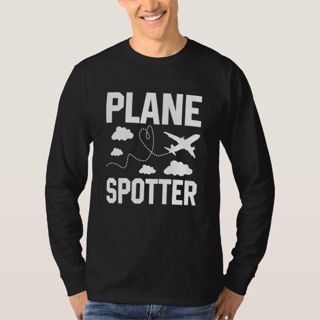 Plane Spotter Pilot Airplane Plane Aviation  9 T Shirt (Framsida)
