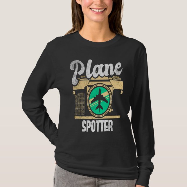 Plane Spotter Spotting Aircraft Airplane Fan Love  T Shirt (Framsida)
