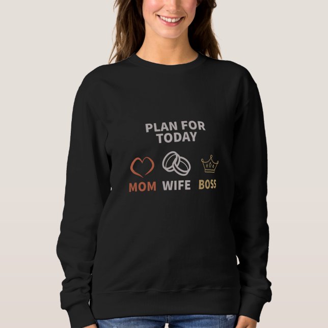 Planen för mamma fru chef i dag t shirt (Framsida)
