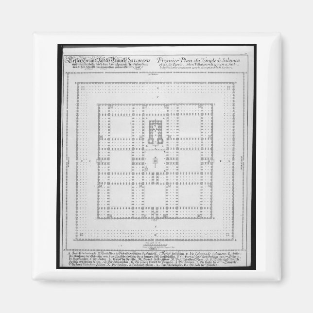 Planen för Solomons Tempel i Jerusalem från "En Magnet (Framsidan)