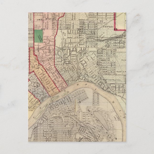 Planen för staden St. Paul och Vicinity Vykort (Framsida)