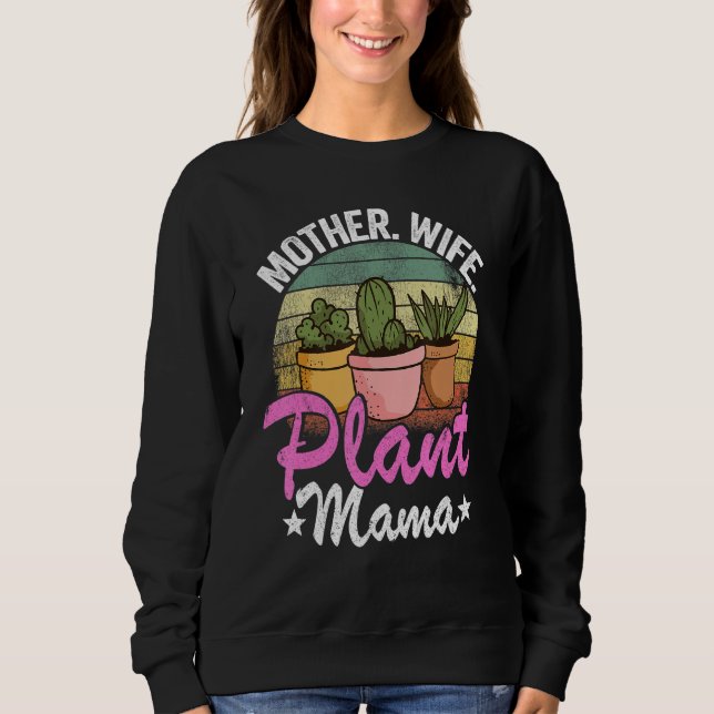 Planen Mor Wife Plant Mamma Succuler Gardener Mamm T Shirt (Framsida)
