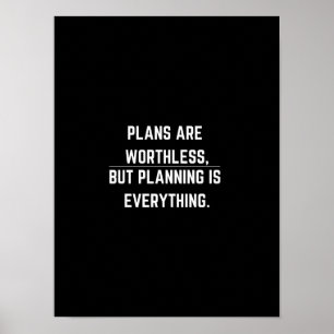 Planer är värdelösa - Motiverande Poster