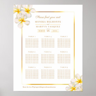 Planer för besättning av tropiska bröllop i vitt f poster