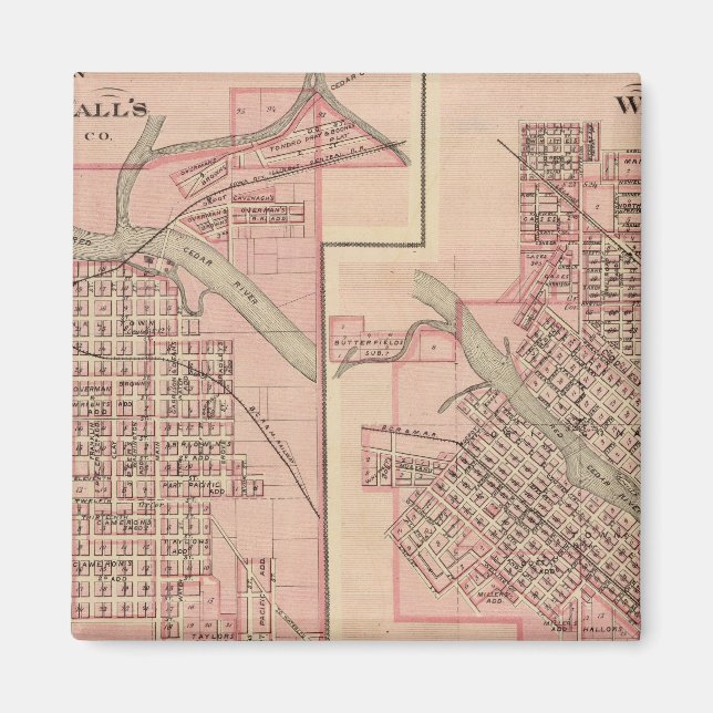 Planer för Cedar Falls 2 Magnet (Framsidan)