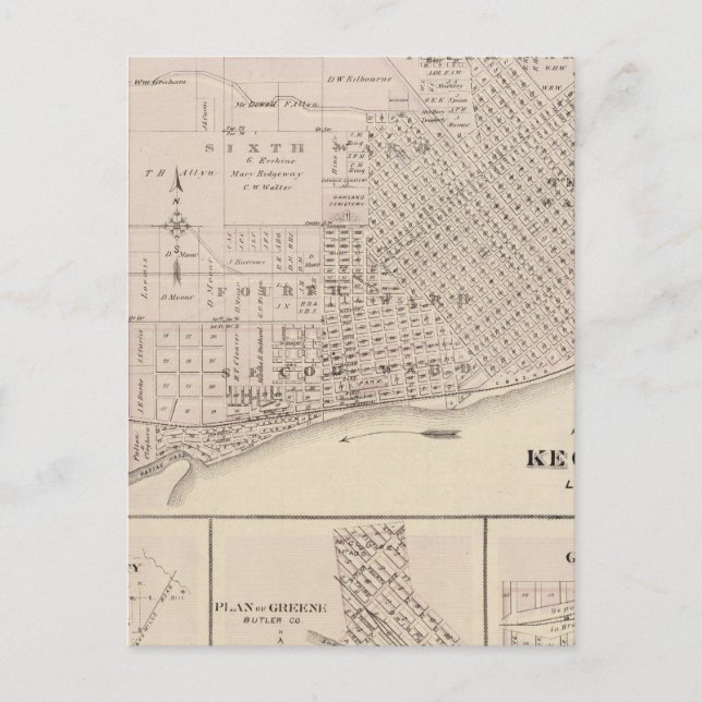 Planer för Keokuk, Forest City Vykort (Framsida)