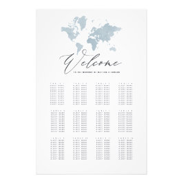 Planer för sjösättning av blå vattenfärg på världs fototryck