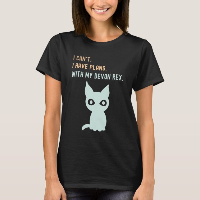 Planer Med Min Devon Rex - Kattälskare T Shirt (Framsida)