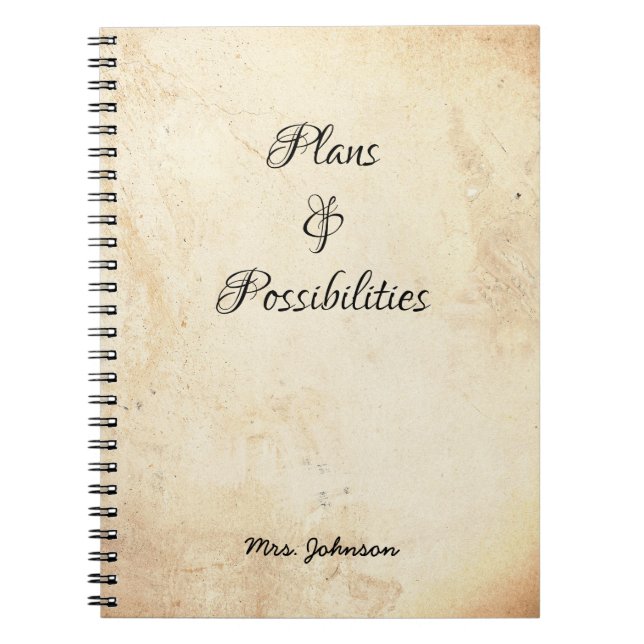 Planer och möjligheter - Rustik bärbar dator Anteckningsbok (Framsidan)