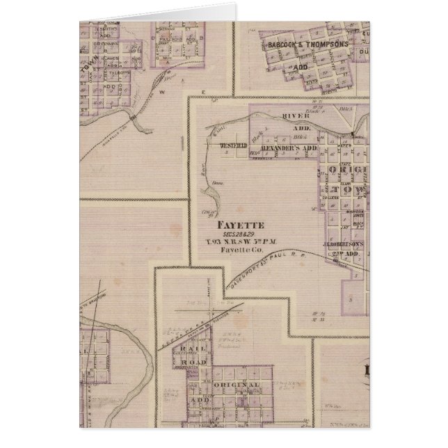 Planer på Cedar Falls Hälsningskort (Framsidan)