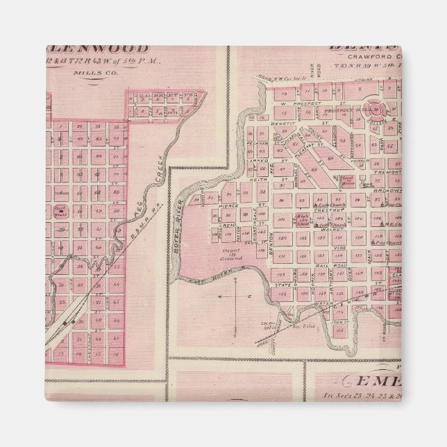 Planer på Glenwood, Denison, hastings Magnet (Framsidan)