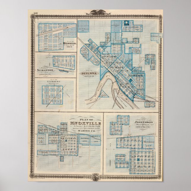Planer på Ottumwa, Russell, Scranton Poster (Framsidan)