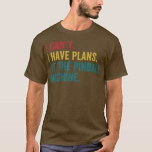 Planer på Pinball Maskin Pinball Player Arcade T Shirt
