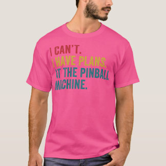 Planer på Pinball Maskin Pinball Player Arcade T Shirt