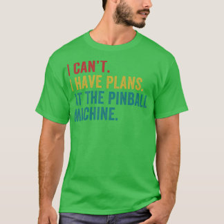 Planer på Pinball Maskin Pinball Player Arcade T Shirt