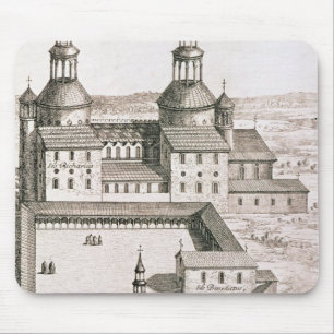 Planera av Benedictineabbeyen av Sanktt-Riquier Musmatta