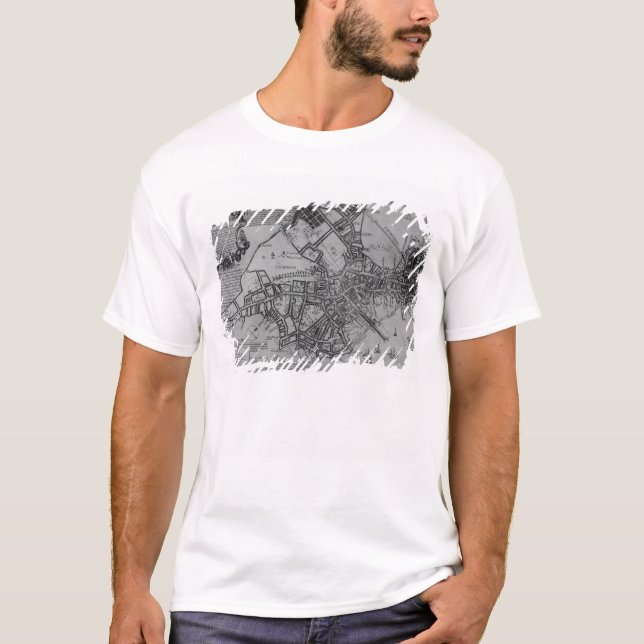 Planera av Boston, New England, 1739 Tee (Framsida)