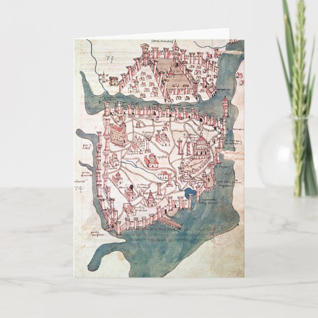 Planera av Constantinople Helgkort (Framsida)
