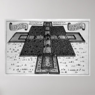 Planera av den imperialistiska slotten i Peking Poster