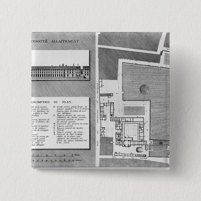 Planera av den Maternite Port-Royalet Knapp (Framsida)
