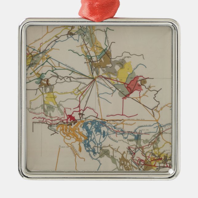 Planera av den nya Almadenen bryter Julgransprydnad Metall (Framsidan)