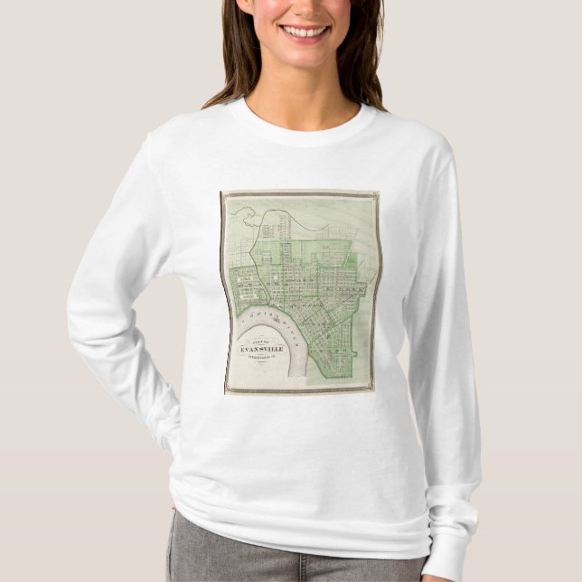Planera av Evansville, Vanderburgh Co T Shirt (Framsida)