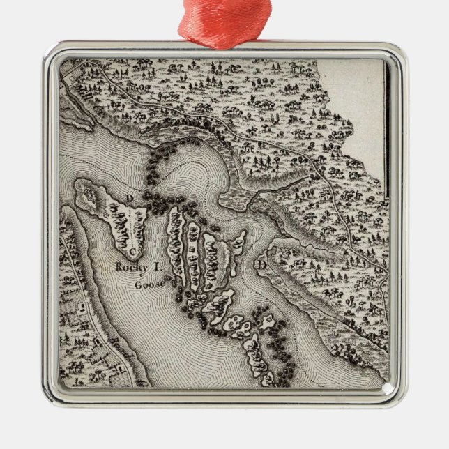 Planera av forarna eller nedgångarna av Ohio Julgransprydnad Metall (Framsidan)